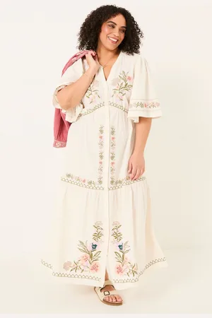 Fat Face FatFace Embroidered Midi Dress36short