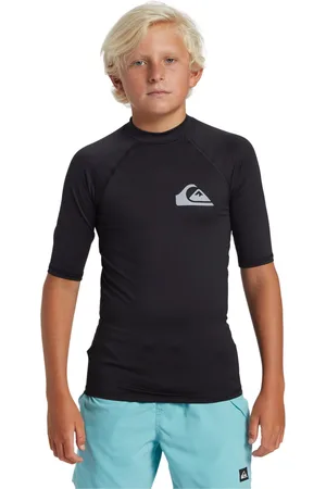 Quiksilver Youth surfhemdje met korte mouwen en UPF50-ruit voor jongens14 Jaar (164cm)