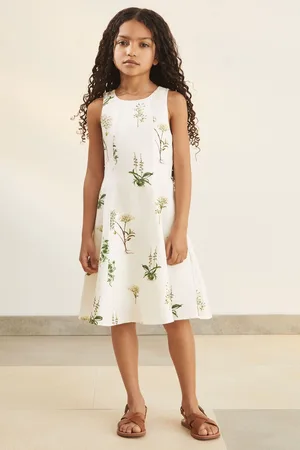 Reiss Elise NYBG Linen Floral Flared Dress152158cm