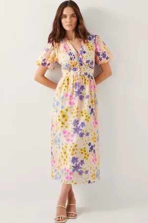 Monsoon Madeline Floral Midi Dress38