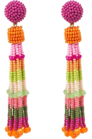Bibi Bijoux Pink Multicolour Beaded Earringseen