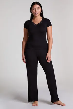Hunkemöller Hunkemöller Nanna Jersey Black Pyjamas Setlarge
