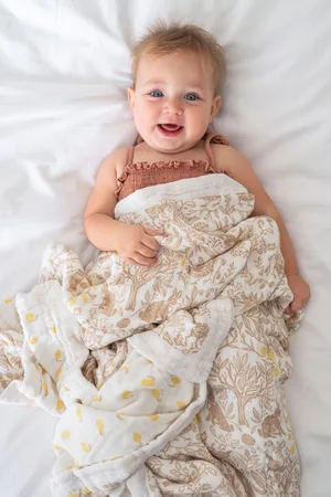 Aden + Anais Dream Silky Soft Natural Woodland 100% Cotton BlanketEén