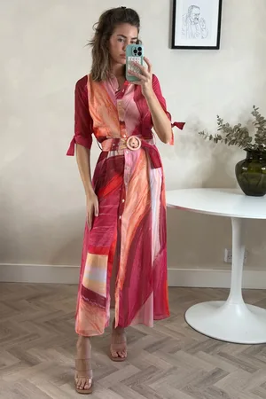 Style Cheat Daphne Belted Shirt Maxi Dress42
