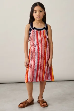 Reiss Amira Cotton Striped Knit Dress116122cm