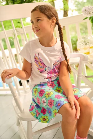 Hatley Blue Happy Flowers Floaty Skort110116cm