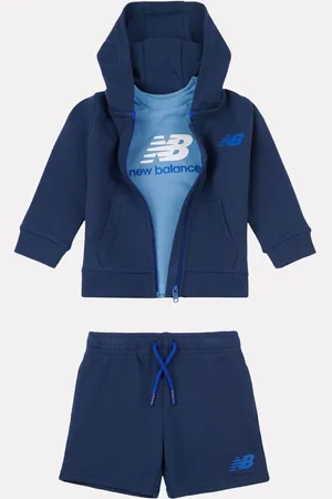 New Balance Kids Zip Thru Hoodie 100% Cotton T-Shirt & Shorts Set8086cm