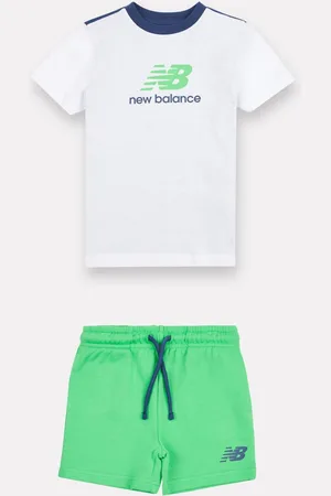 New Balance Kids Jersey Ringer 100% Cotton T-Shirt & Shorts Set9298cm