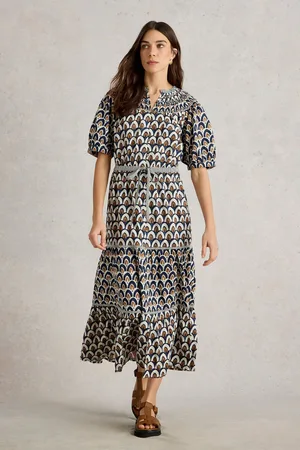White Stuff Ariel Tiered Woven 100% Organic Cotton DressEU 50 (UK 22)
