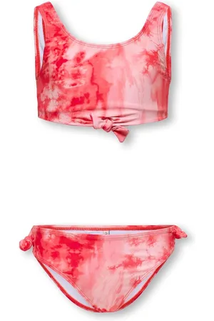 ONLY Pink Tie Dye Knit Detail Bikini Set146152cm