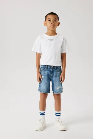 NAME IT Loose Fit Distressed Denim Shorts146152cm