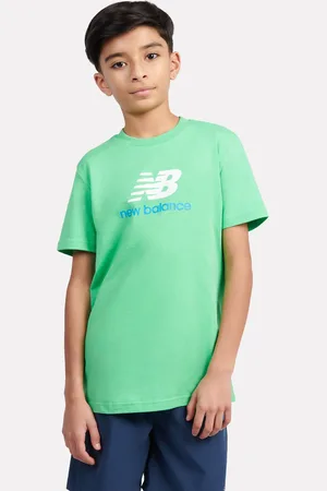 New Balance Kids Jersey Stacked 100% Cotton Logo T-Shirt122128cm