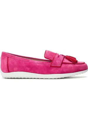Moda In Pelle Blue Elinia Tassel Detail Suede Loaferseu37