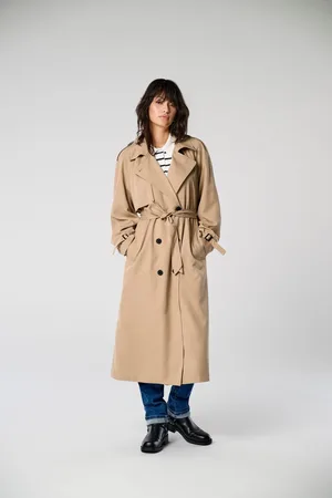 ONLY Longline Double Breasted Trench CoatM 10