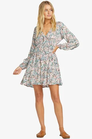 Billabong Blue Summer Floral Open Back DressEU 38 (UK 10)