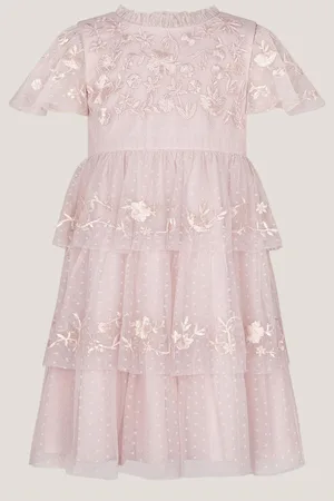 Monsoon Baby Sophie Embroidered Polka Dot Tulle Dress7480cm
