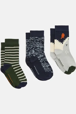 Joules Neat Feet verpakking van 3 paar jongenssokkenUK 9-12 junior