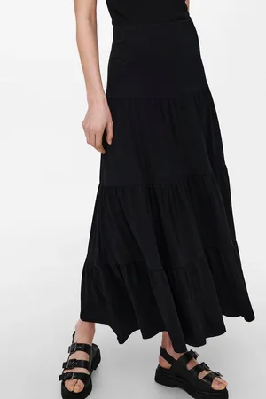 ONLY Tiered 100% Organic Cotton Jersey Maxi SkirtXS 6