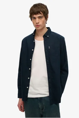 Superdry 100% Organic Cotton Essentials Long Sleeve Oxford Shirtmedium