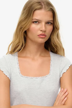 Superdry 100% Organic Cotton Essential Square Neck Short Sleeve T-Shirt44