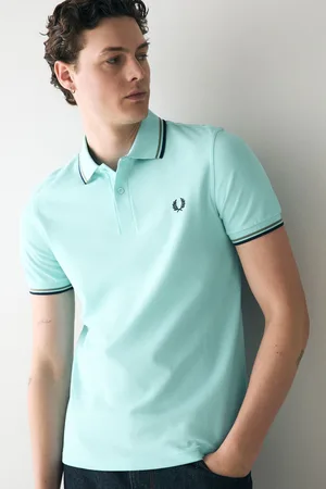 Fred Perry Polo met tweekleurig gestreept randjeLarge