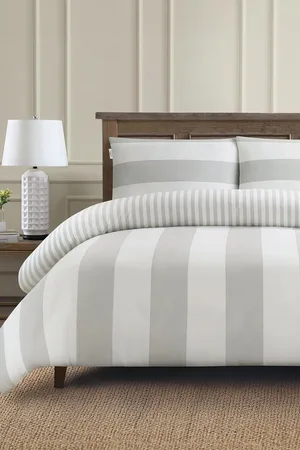 U.S. Polo Assn. U. S. Polo Assn. Pure Cotton Block Stripe Duvet SetKING
