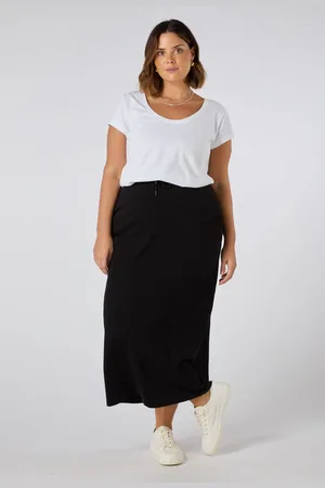 Live Unlimited London Jersey Midi 100% Cotton Skirt48