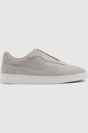 Reiss Cruz Grained Leather Elasticated Lace TrainersEU 44 (UK 10)