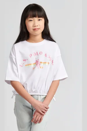 U.S. Polo Assn. U. S. Polo Assn. Elastic Hem Girls 100% Cotton T-Shirt9
