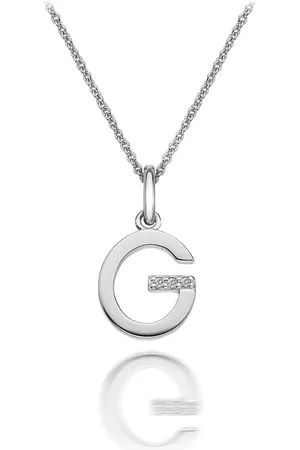 Hot Diamonds Zilveren ketting met micro-hanger met initiaalEén