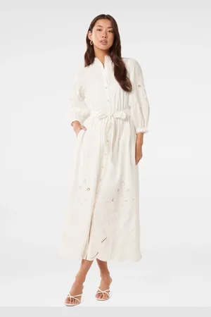 Forever New 100% Cotton Aisha Broderie Midi Dress42