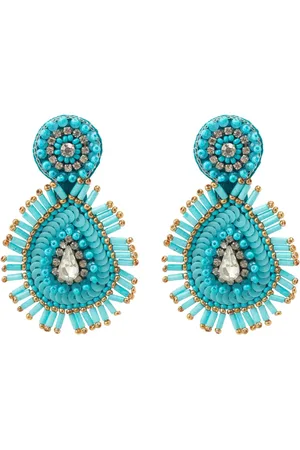 Bibi Bijoux Pink Paisley Beaded EarringsEén