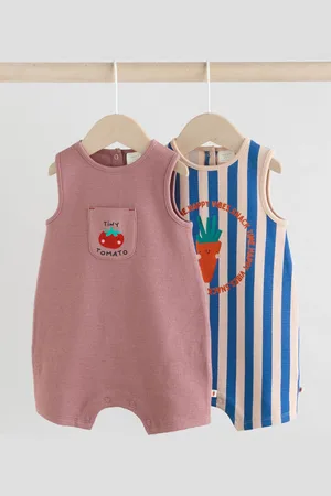 Next Baby 100% Cotton Rompers 2 Pack8692cm