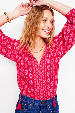 Boden Blouson Sleeve Raglan 100% Cotton TopX-Small