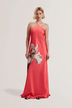 Ted Baker Ajima-Halter Neck Bias Cut Maxi DressEU 38 (UK 10)