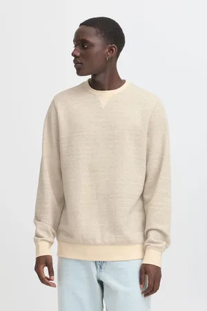 Blend Sand Woven Crew Neck Sweatersmall