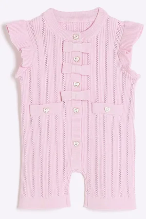 River Island Baby Girl Pointelle Romper Set6