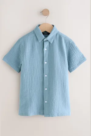Next 100% katoenen shirt met korte mouwen en textuur (3