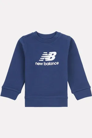 New Balance Kids 100% Cotton French Terry Stacked Logo Crew Sweat Top3