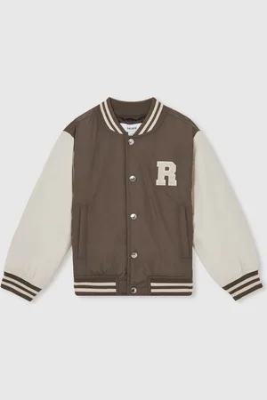 Reiss Arkan Colour Block Varsity Bomber Jacket158164cm