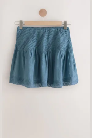 Next Lace Detail Mini 100% Cotton SkirtEU 34 Petite (UK 6 P)