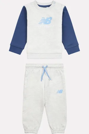 New Balance Kids 100% Cotton Crew Top & Joggers Set98104cm