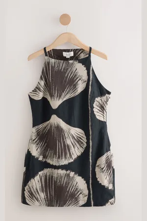 Next Mini mouwloze racerjurk van een linnenmix met stretchEU 34 Petite (UK 6 P)