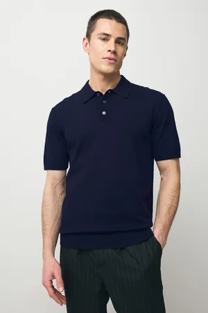 Next Regular Fit Cotton Rich Short Sleeve Knit Polo Shirt 2 PackX-Small