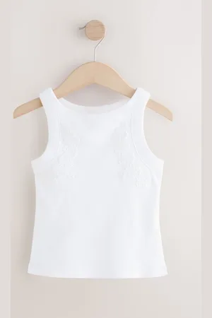 Next Floral Crochet Rib Vest (3-16yrs)16 Jaar (176cm)