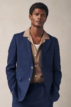 Next Slim Fit Linen Suit Jacket50 Lang (UK 40 L)