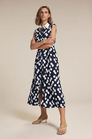 mint&berry Polka Dot Shirt Midi DressEU 42 (UK 14)