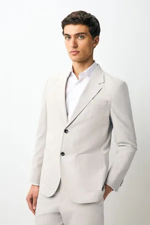 Next Slim Fit Seersucker Stripe Suit Jacket56 Standaard (UK 46 R)