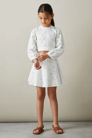 Reiss Nella kanten rok met broderie7