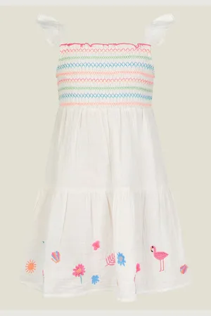 Accessorize Girls 100% Cotton Floral Embroidered Dress11